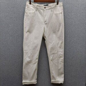 Lee Platinum Label Womens Classic Fit Straight Leg Jeans Size 12M White Cotton &